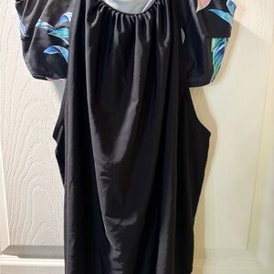 Womens Black Cross-Back Swimsuit Top